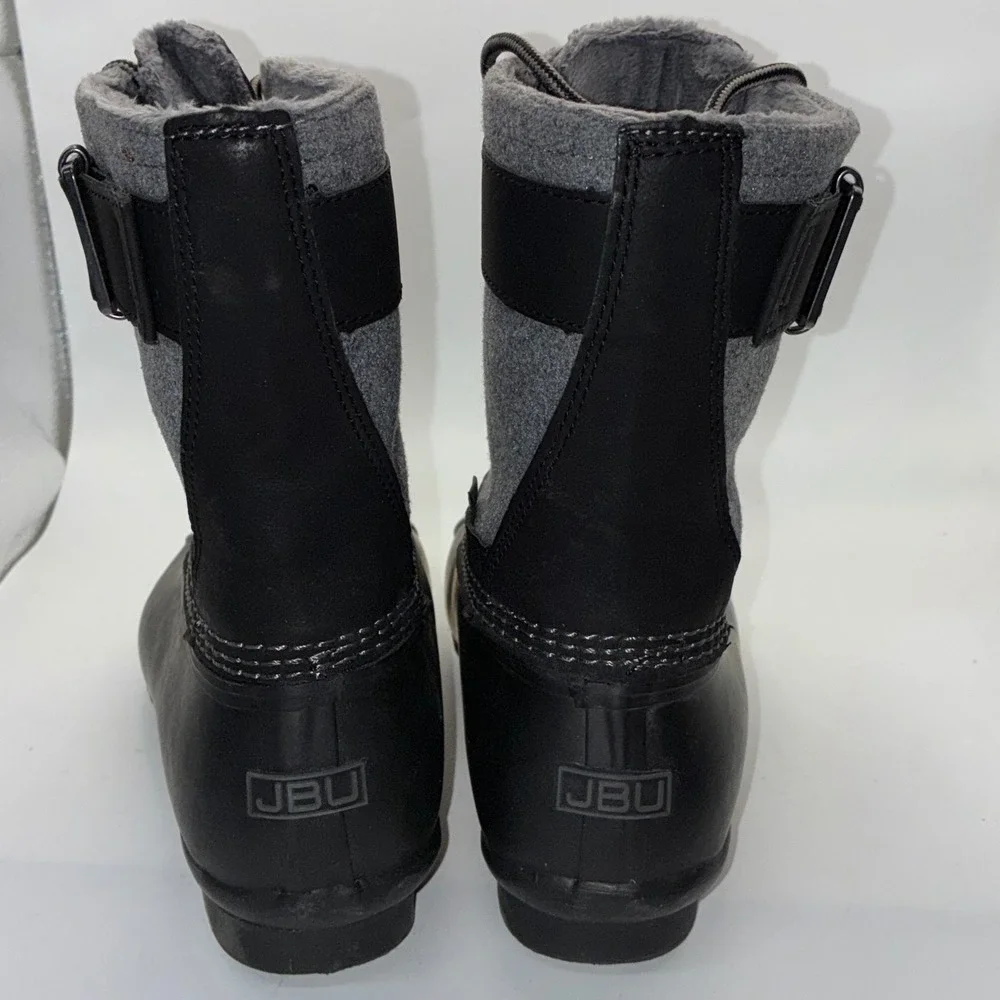 JBU Jambu Calgary Black Grey Vegan Faux Fur Duck Boot Weather Ready 7M JB19CGY01